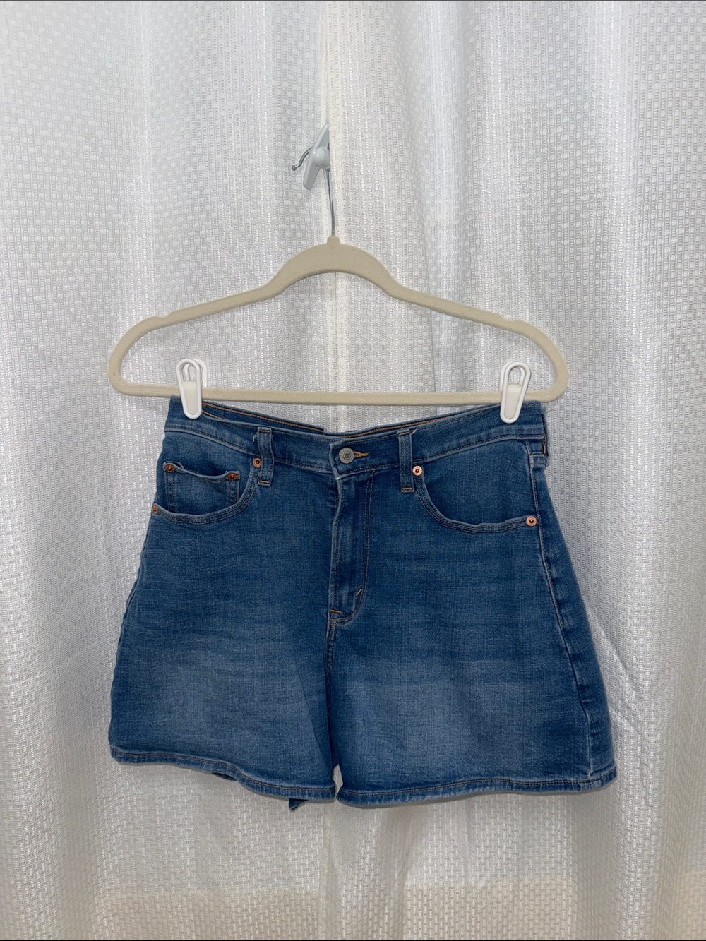 Abercrombie & Fitch Dark Blue Denim Cutoff Shorts